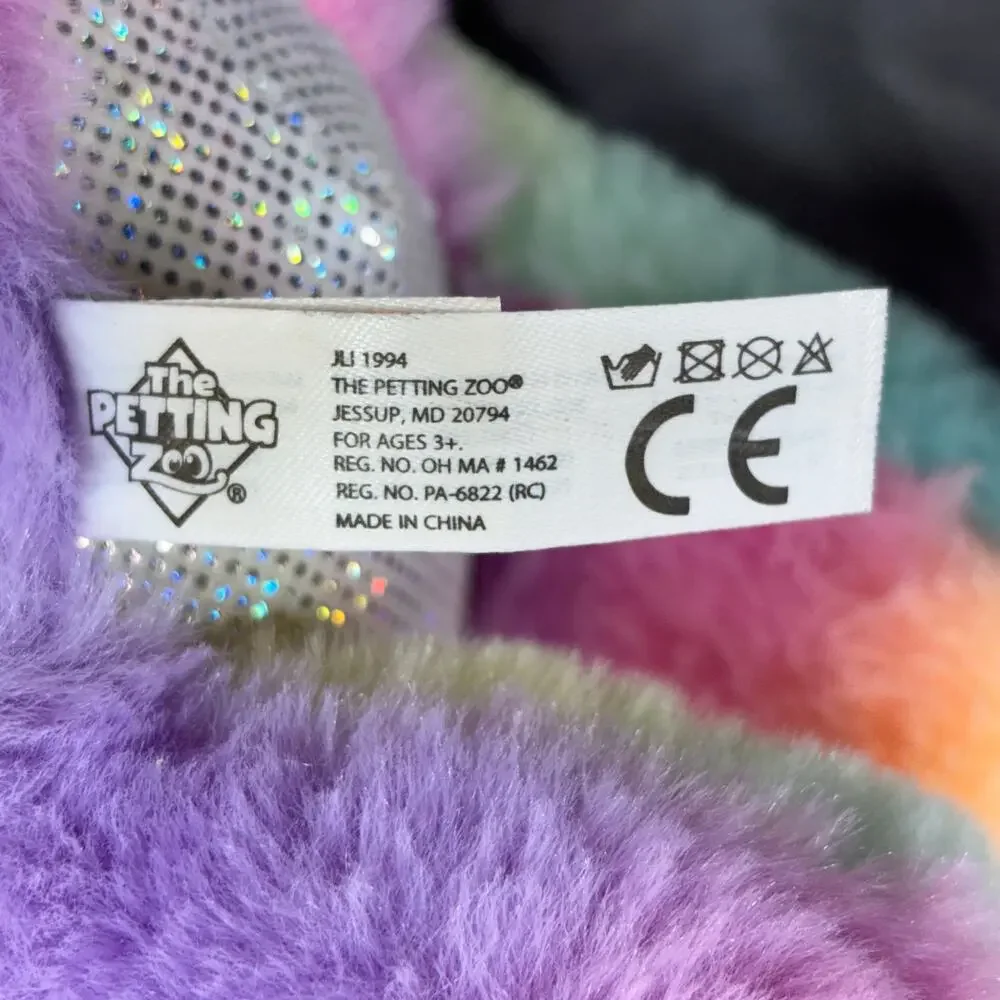 Petting Zoo Stegosaurus Stuffed Animal Plush Rainbow Ombrez Wildlife Zoologee 17